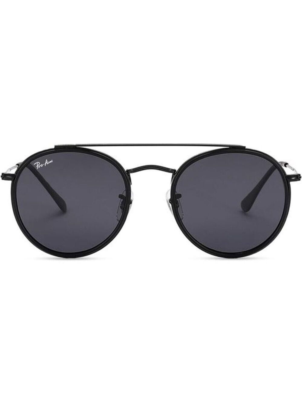 Round Sunglasses Double Bridge Real Glass Lens UV400 Retro Sun Glasses Women Men